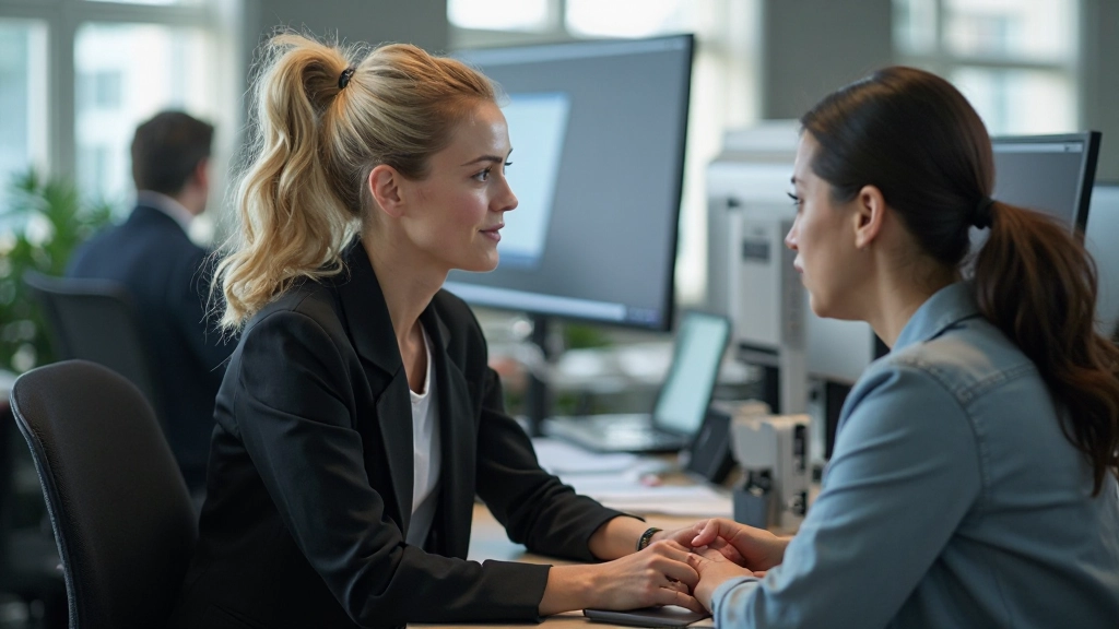 Person testing website usability on computer with focus on user interaction and response patterns